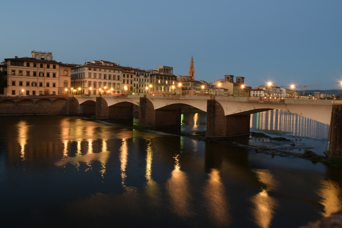 Ponte Alle Grazie at night