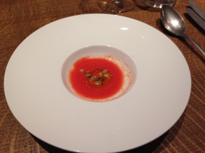 Tomato gazpacho at La Menagere